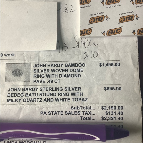 John Hardy Sterling Silver Ring